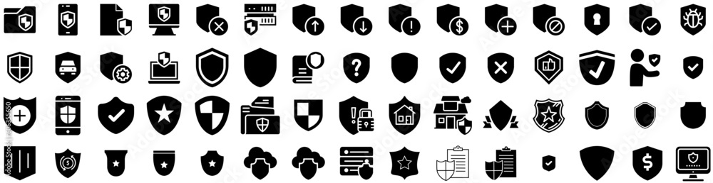 Set Of Shield Icons Isolated Silhouette Solid Icon With Protect, Protection, Symbol, Security, Shield, Design, Sign Infographic Simple Vector Illustration Logo Set Of Shield Icons Isolated Silhouette Solid Icon With Protect, Protection, Symbol, Security, Shield, Design, Sign Infographic Simple Vector Illustration Logo