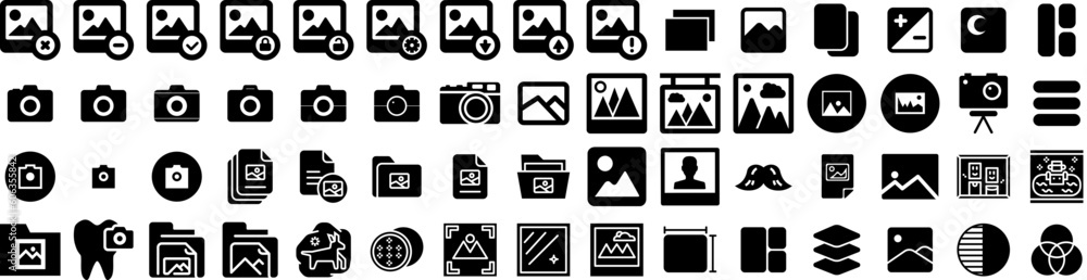 Set Of Image Icons Isolated Silhouette Solid Icon With Photo, Image, Frame, Design, Vector, Picture, Web Infographic Simple Vector Illustration Logo Set Of Image Icons Isolated Silhouette Solid Icon With Photo, Image, Frame, Design, Vector, Picture, Web Infographic Simple Vector Illustration Logo