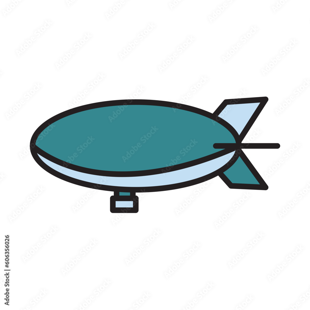 Filled Line AIRSHIP BALLOON design vector icon design vector line icon svg Filled Line AIRSHIP BALLOON design vector icon design vector line icon svg