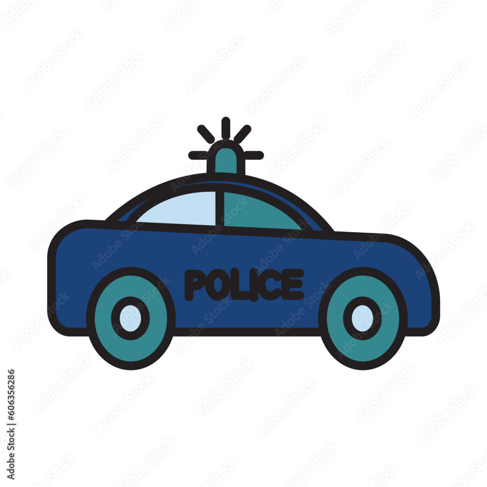Filled Line POLICE CAR design vector icon design vector line icon svg Filled Line POLICE CAR design vector icon design vector line icon svg