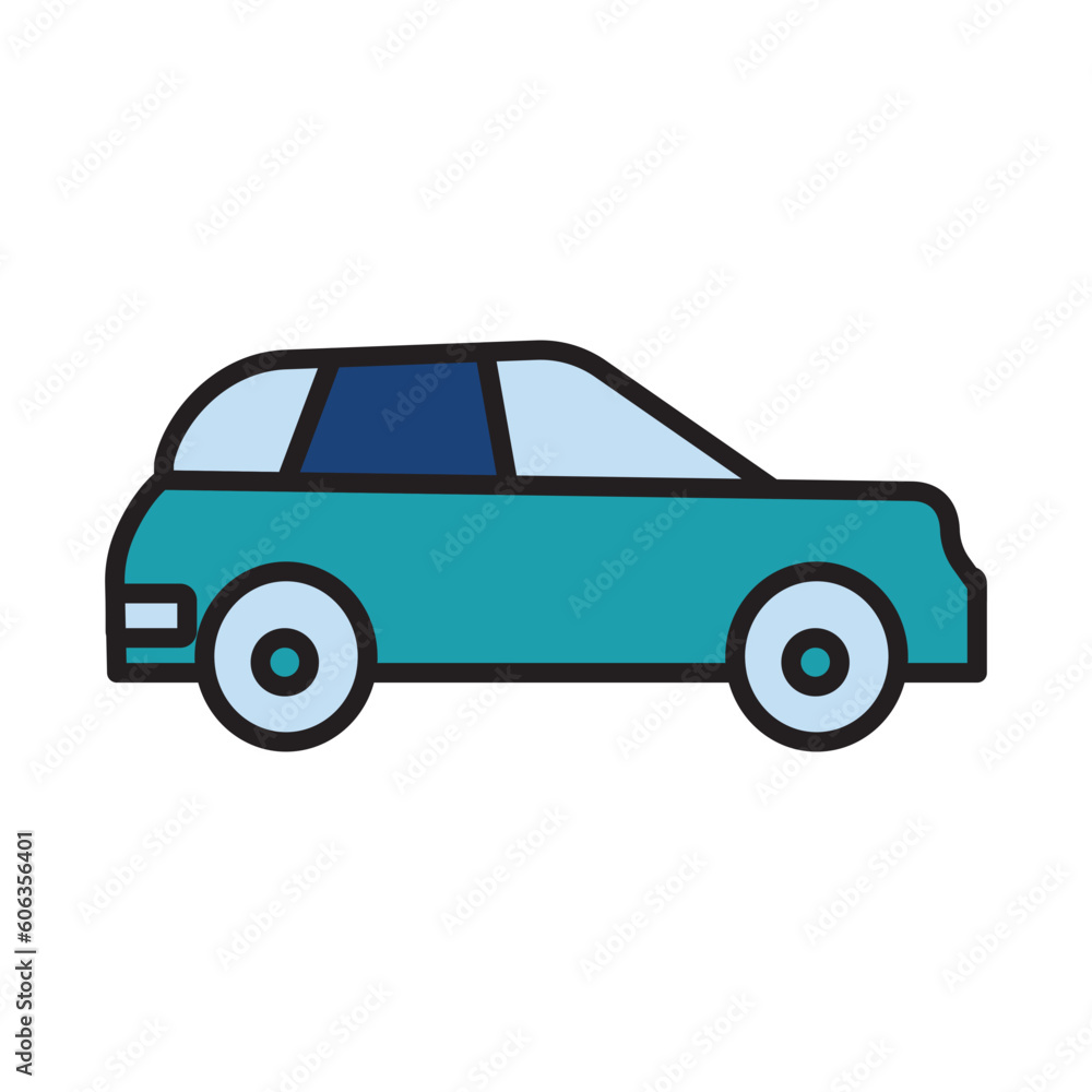 Filled Line STATION WAGON design vector icon design vector line icon svg