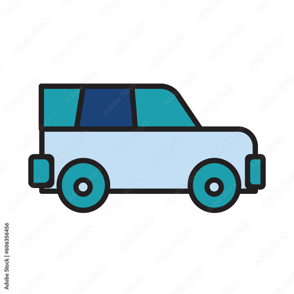 Filled Line SUV design vector icon design vector line icon svg Filled Line SUV design vector icon design vector line icon svg