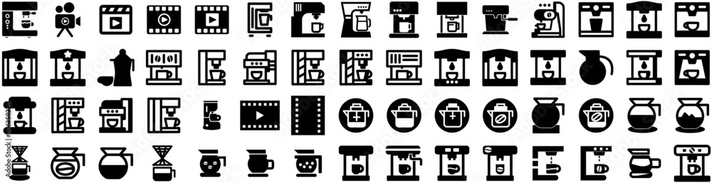 Set Of Maker Icons Isolated Silhouette Solid Icon With Machine, Kitchen, Appliance, Maker, Beverage, Drink, Modern Infographic Simple Vector Illustration Logo Set Of Maker Icons Isolated Silhouette Solid Icon With Machine, Kitchen, Appliance, Maker, Beverage, Drink, Modern Infographic Simple Vector Illustration Logo