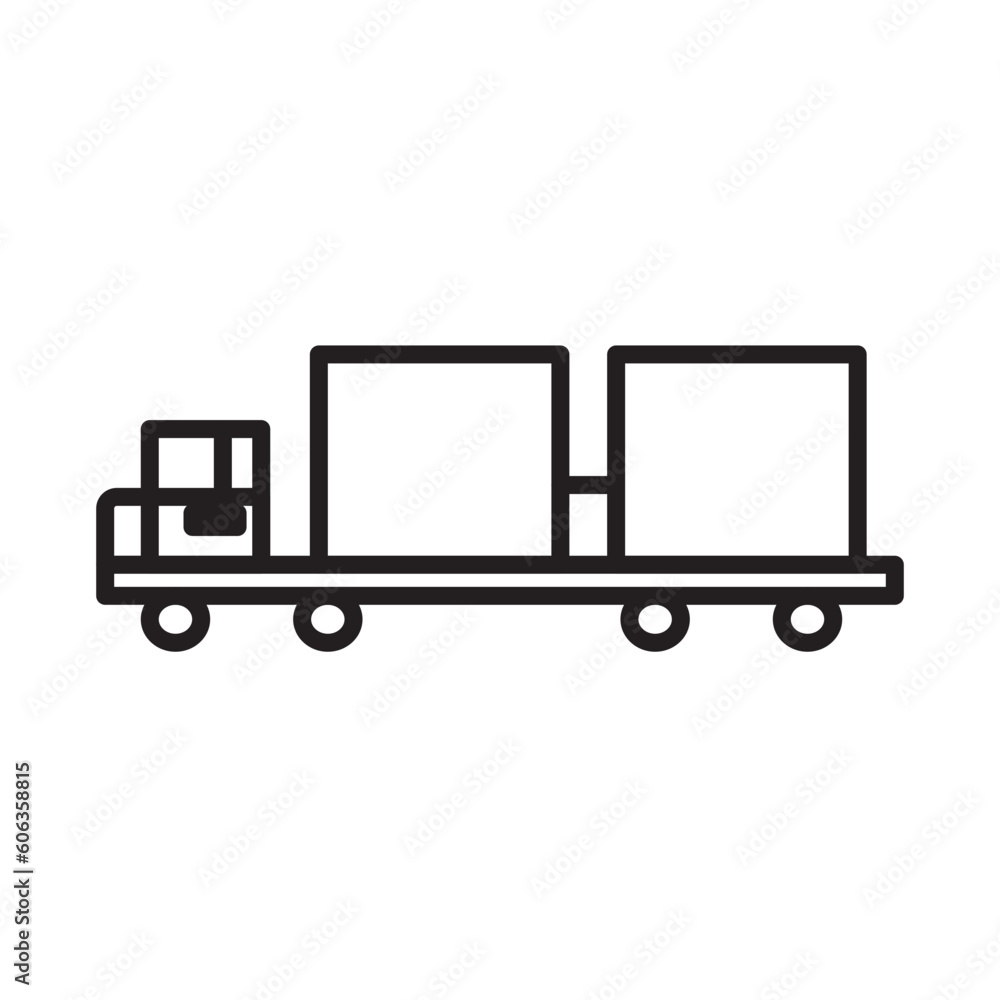 CARGO TRUCK design vector icon design vector line icon svg CARGO TRUCK design vector icon design vector line icon svg