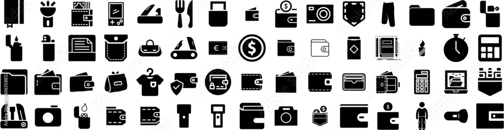 Set Of Pocket Icons Isolated Silhouette Solid Icon With Vector, Shirt, Denim, Pants, Jeans, Isolated, Pocket Infographic Simple Vector Illustration Logo Set Of Pocket Icons Isolated Silhouette Solid Icon With Vector, Shirt, Denim, Pants, Jeans, Isolated, Pocket Infographic Simple Vector Illustration Logo