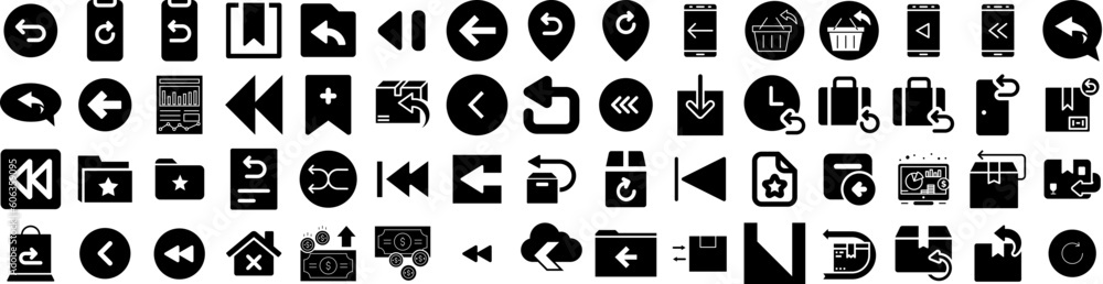 Set Of Return Icons Isolated Silhouette Solid Icon With Icon, Delivery, Order, Shipping, Return, Business, Vector Infographic Simple Vector Illustration Logo Set Of Return Icons Isolated Silhouette Solid Icon With Icon, Delivery, Order, Shipping, Return, Business, Vector Infographic Simple Vector Illustration Logo