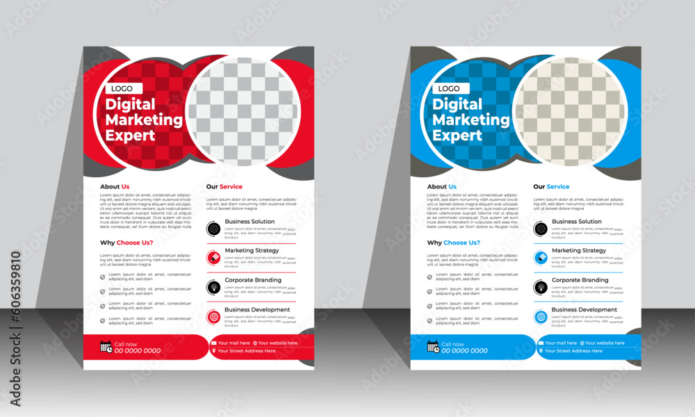 Corporate Business Flyer Template Geometric shape Flyer  Colorful concepts
