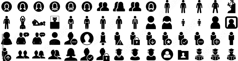 Set Of Person Icons Isolated Silhouette Solid Icon With People, Person, Group, Team, Female, Office, Business Infographic Simple Vector Illustration Logo Set Of Person Icons Isolated Silhouette Solid Icon With People, Person, Group, Team, Female, Office, Business Infographic Simple Vector Illustration Logo