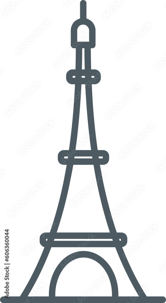 Eifel tower icon black and white transparent Eifel tower icon black and white transparent