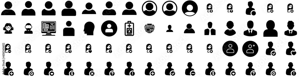 Set Of Profile Icons Isolated Silhouette Solid Icon With Business, People, Vector, Profile, Face, Social, Illustration Infographic Simple Vector Illustration Logo Set Of Profile Icons Isolated Silhouette Solid Icon With Business, People, Vector, Profile, Face, Social, Illustration Infographic Simple Vector Illustration Logo
