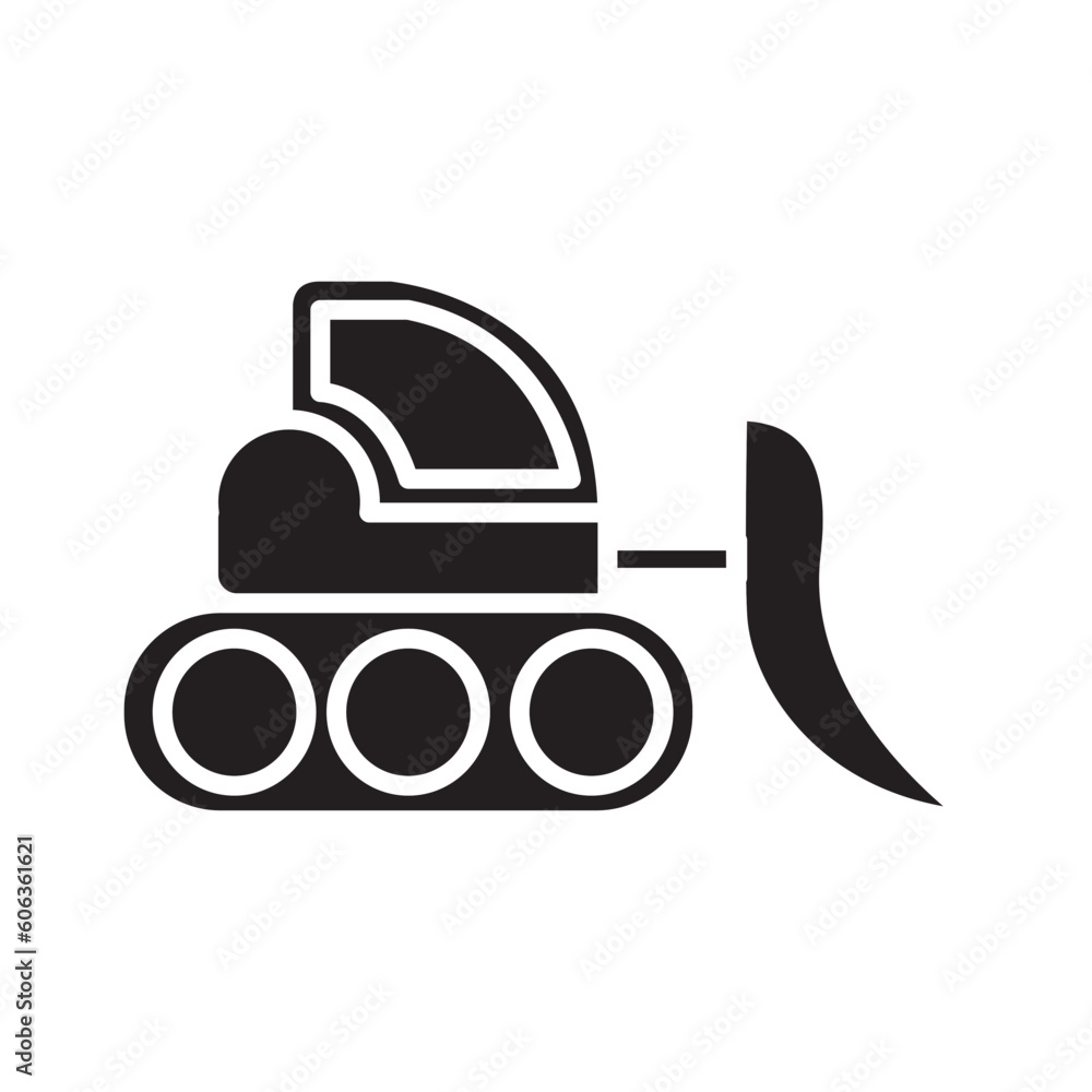 Solid BULLDOZER design vector icon design vector line icon svg Solid BULLDOZER design vector icon design vector line icon svg