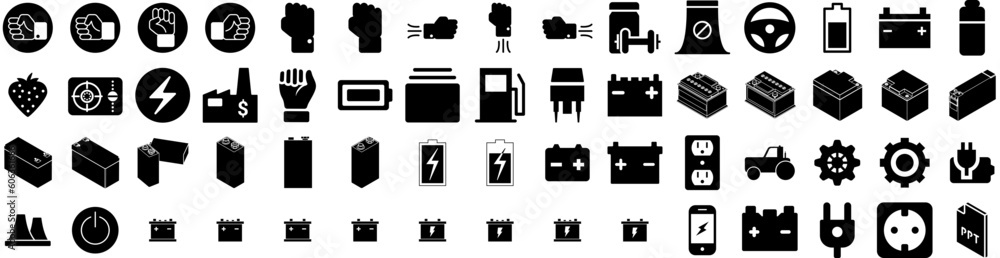 Set Of Power Icons Isolated Silhouette Solid Icon With Electricity, Electric, Energy, Station, Vector, Illustration, Power Infographic Simple Vector Illustration Logo Set Of Power Icons Isolated Silhouette Solid Icon With Electricity, Electric, Energy, Station, Vector, Illustration, Power Infographic Simple Vector Illustration Logo
