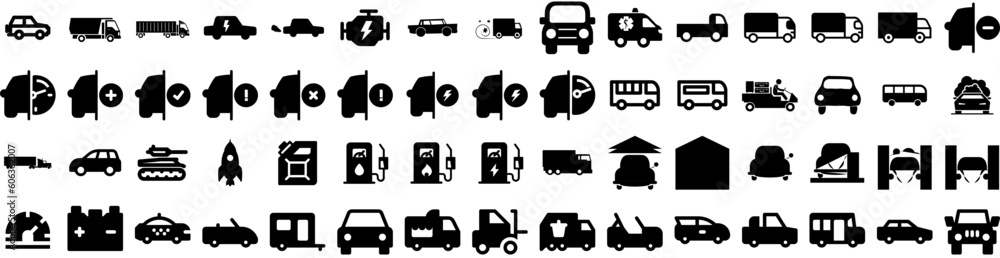 Set Of Vehicle Icons Isolated Silhouette Solid Icon With Power, Transport, Car, Vehicle, Auto, Battery, Technology Infographic Simple Vector Illustration Logo Set Of Vehicle Icons Isolated Silhouette Solid Icon With Power, Transport, Car, Vehicle, Auto, Battery, Technology Infographic Simple Vector Illustration Logo
