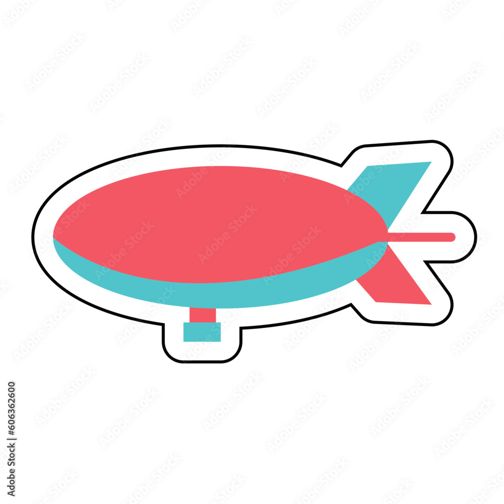 Sticker AIRSHIP BALLOON design vector icon design vector line icon svg Sticker AIRSHIP BALLOON design vector icon design vector line icon svg