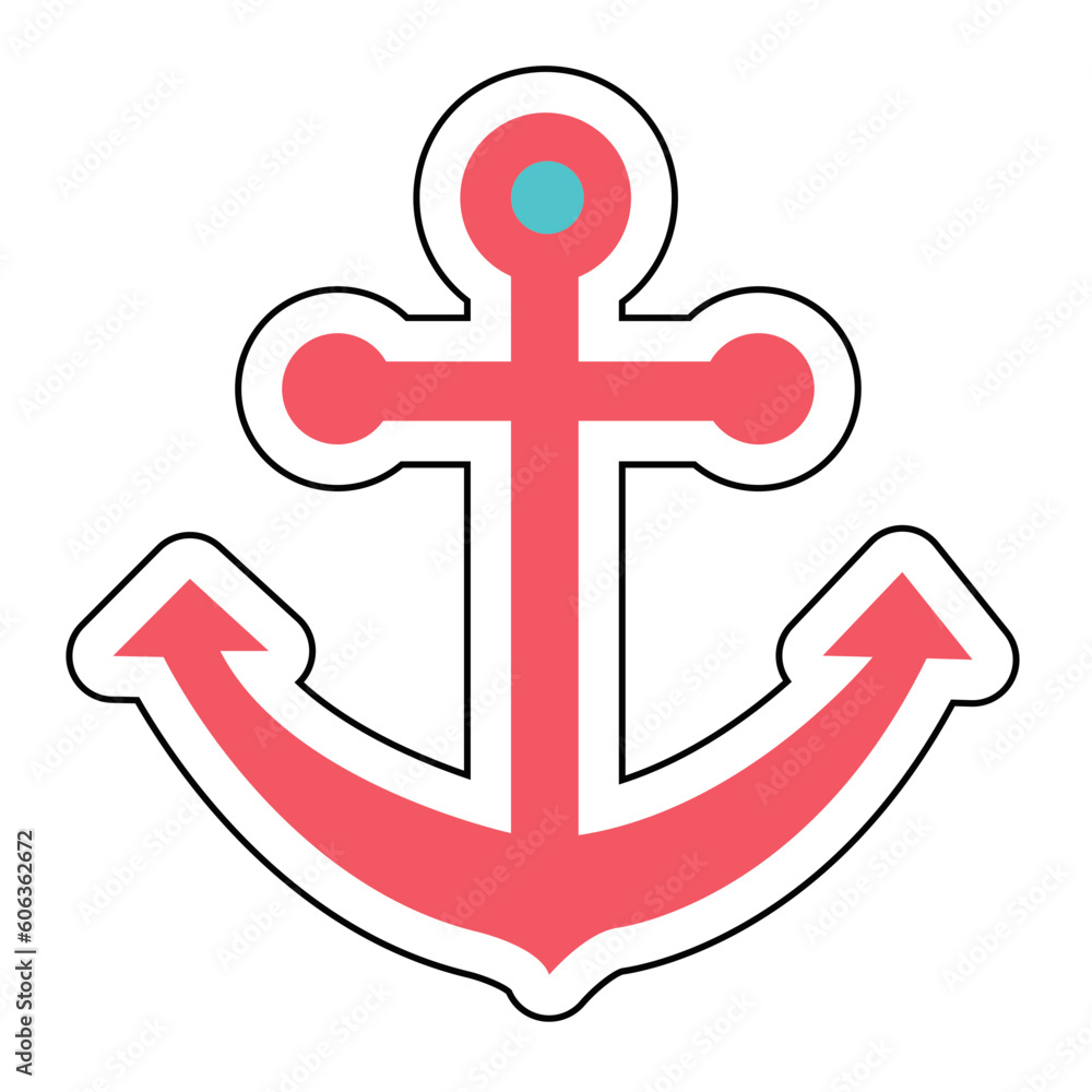 Sticker ANCHOR design vector icon design vector line icon svg Sticker ANCHOR design vector icon design vector line icon svg
