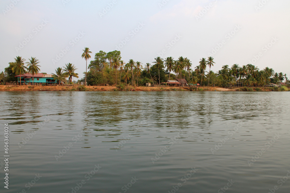 river mekong at khone island in laos river mekong at khone island in laos