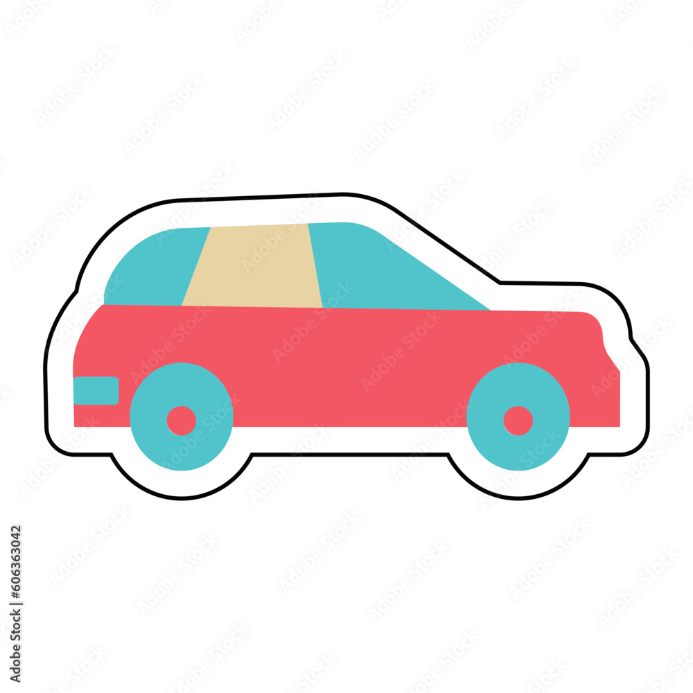 Sticker STATION WAGON design vector icon design vector line icon svg Sticker STATION WAGON design vector icon design vector line icon svg