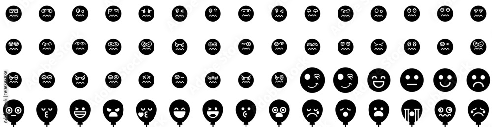 Set Of Expression Icons Isolated Silhouette Solid Icon With Vector, Symbol, Icon, Illustration, Cartoon, Isolated, Set Infographic Simple Vector Illustration Logo Set Of Expression Icons Isolated Silhouette Solid Icon With Vector, Symbol, Icon, Illustration, Cartoon, Isolated, Set Infographic Simple Vector Illustration Logo