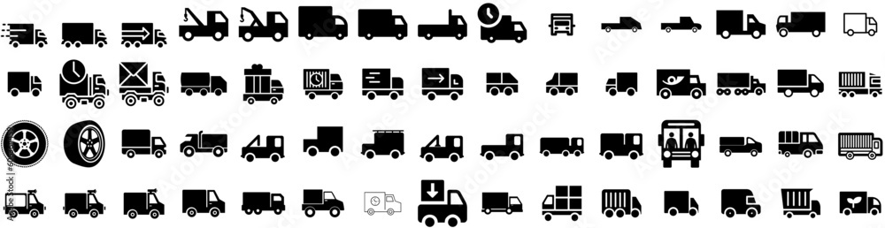 Set Of Lorry Icons Isolated Silhouette Solid Icon With Lorry, Transportation, Cargo, Delivery, Truck, Vehicle, Transport Infographic Simple Vector Illustration Logo Set Of Lorry Icons Isolated Silhouette Solid Icon With Lorry, Transportation, Cargo, Delivery, Truck, Vehicle, Transport Infographic Simple Vector Illustration Logo