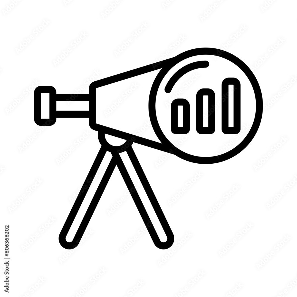 Analysis outline icon for marketing, data, performance, trend, financial logo Analysis outline icon for marketing, data, performance, trend, financial logo