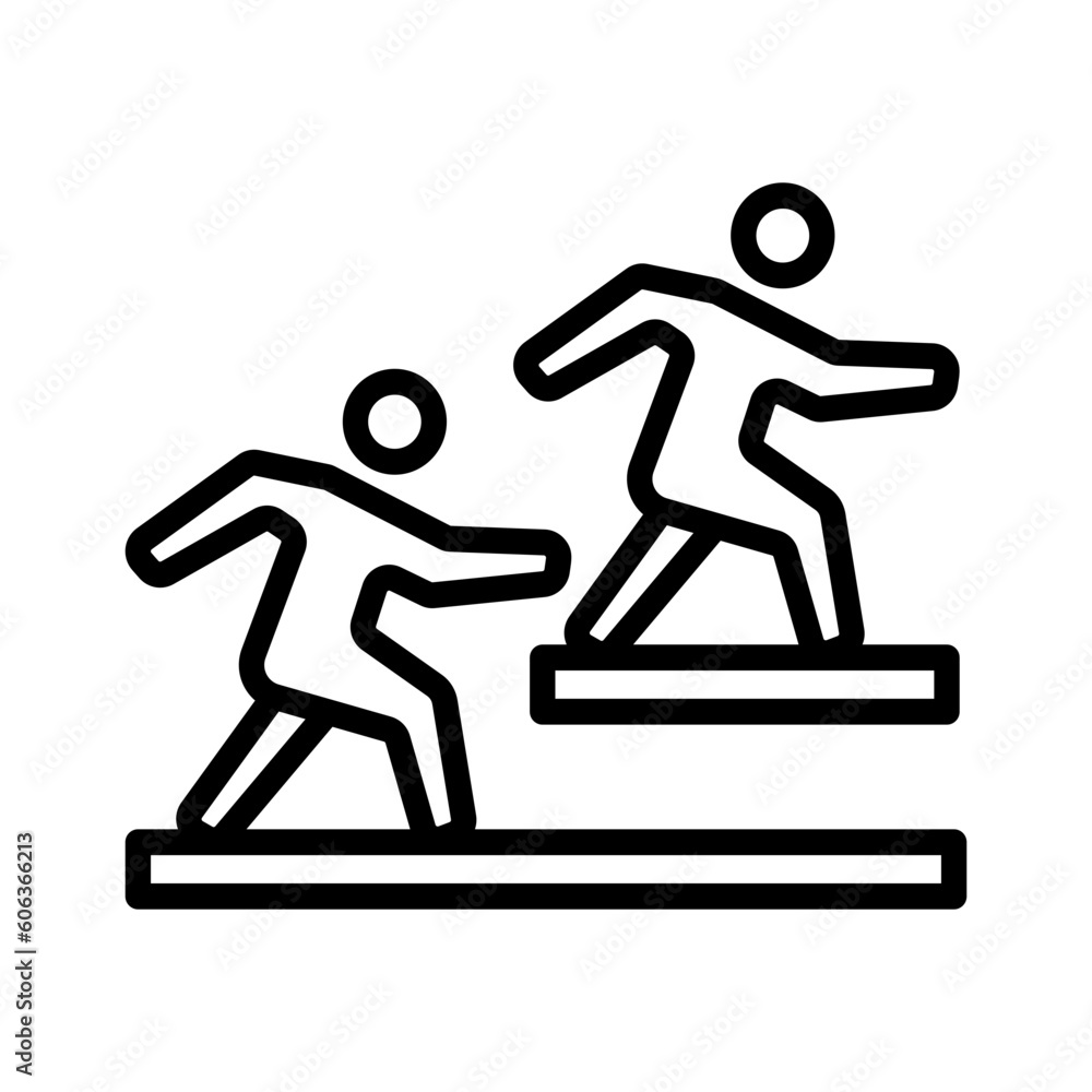 Competitor outline icon for marketing logo