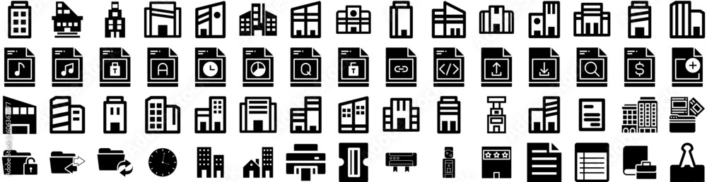 Set Of Office Icons Isolated Silhouette Solid Icon With Computer, Table, Business, Office, Desk, Modern, Work Infographic Simple Vector Illustration Logo Set Of Office Icons Isolated Silhouette Solid Icon With Computer, Table, Business, Office, Desk, Modern, Work Infographic Simple Vector Illustration Logo