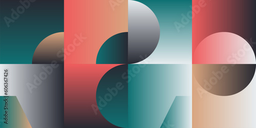 Seamless Geometric Pattern Design Artwork With Simple Geometrical Forms.