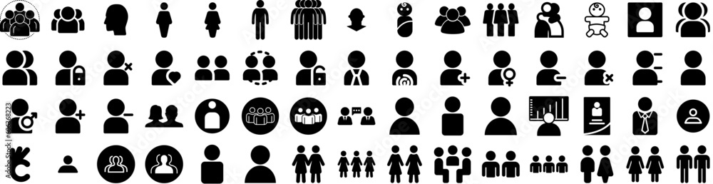 Set Of People Icons Isolated Silhouette Solid Icon With Female, Office, Group, Person, Team, People, Business Infographic Simple Vector Illustration Logo Set Of People Icons Isolated Silhouette Solid Icon With Female, Office, Group, Person, Team, People, Business Infographic Simple Vector Illustration Logo