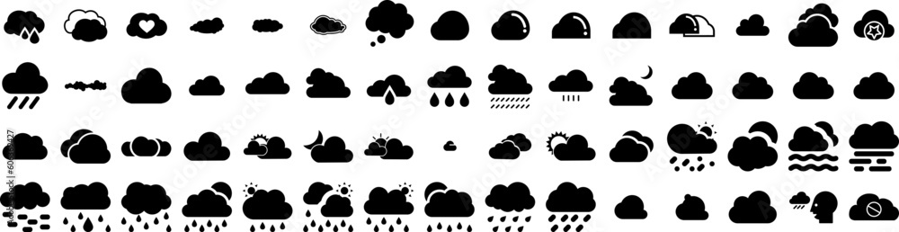 Set Of Clouds Icons Isolated Silhouette Solid Icon With Vector, Sky, White, Cloud, Background, Blue, Air Infographic Simple Vector Illustration Logo Set Of Clouds Icons Isolated Silhouette Solid Icon With Vector, Sky, White, Cloud, Background, Blue, Air Infographic Simple Vector Illustration Logo