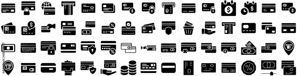 Set Of Credit Icons Isolated Silhouette Solid Icon With Banking, Payment, Business, Card, Credit, Finance, Money Infographic Simple Vector Illustration Logo Set Of Credit Icons Isolated Silhouette Solid Icon With Banking, Payment, Business, Card, Credit, Finance, Money Infographic Simple Vector Illustration Logo