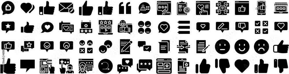 Set Of Feedback Icons Isolated Silhouette Solid Icon With Customer, Review, Satisfaction, Opinion, Survey, Feedback, Business Infographic Simple Vector Illustration Logo Set Of Feedback Icons Isolated Silhouette Solid Icon With Customer, Review, Satisfaction, Opinion, Survey, Feedback, Business Infographic Simple Vector Illustration Logo
