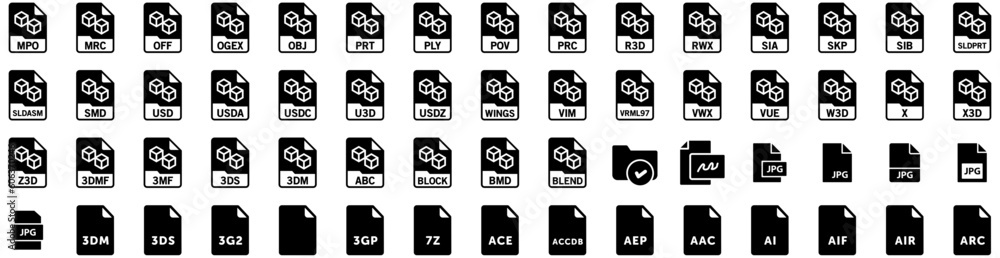 Set Of Format Icons Isolated Silhouette Solid Icon With File, Graphic, Digital, Format, Design, Vector, Document Infographic Simple Vector Illustration Logo Set Of Format Icons Isolated Silhouette Solid Icon With File, Graphic, Digital, Format, Design, Vector, Document Infographic Simple Vector Illustration Logo