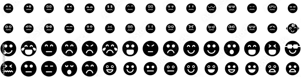 Set Of Emoticon Icons Isolated Silhouette Solid Icon With Emoticon, Symbol, Vector, Set, Icon, Sign, Face Infographic Simple Vector Illustration Logo Set Of Emoticon Icons Isolated Silhouette Solid Icon With Emoticon, Symbol, Vector, Set, Icon, Sign, Face Infographic Simple Vector Illustration Logo
