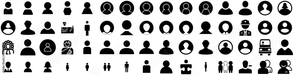 Set Of Person Icons Isolated Silhouette Solid Icon With Team, Person, Female, Group, People, Business, Office Infographic Simple Vector Illustration Logo Set Of Person Icons Isolated Silhouette Solid Icon With Team, Person, Female, Group, People, Business, Office Infographic Simple Vector Illustration Logo