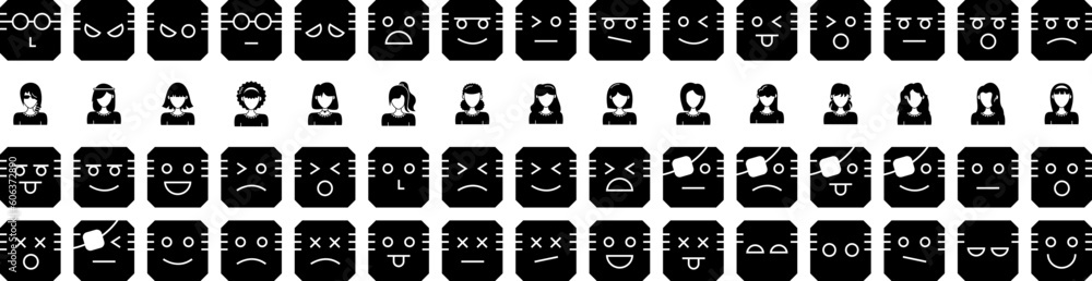 Set Of Avatar Icons Isolated Silhouette Solid Icon With Human, Illustration, People, Man, Male, Avatar, Person Infographic Simple Vector Illustration Logo Set Of Avatar Icons Isolated Silhouette Solid Icon With Human, Illustration, People, Man, Male, Avatar, Person Infographic Simple Vector Illustration Logo