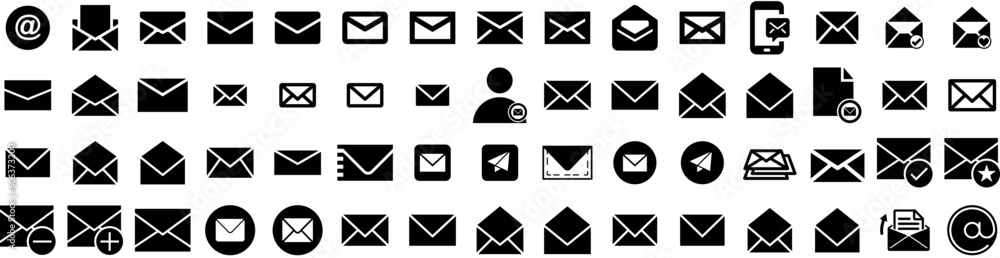 Set Of Email Icons Isolated Silhouette Solid Icon With Message, Email, Mail, Vector, Business, Internet, Web Infographic Simple Vector Illustration Logo Set Of Email Icons Isolated Silhouette Solid Icon With Message, Email, Mail, Vector, Business, Internet, Web Infographic Simple Vector Illustration Logo