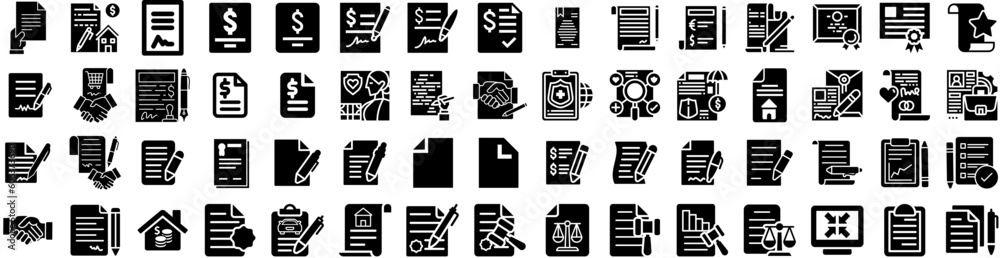 Set Of Contract Icons Isolated Silhouette Solid Icon With Business, Agreement, Sign, Office, Document, Contract, Signature Infographic Simple Vector Illustration Logo Set Of Contract Icons Isolated Silhouette Solid Icon With Business, Agreement, Sign, Office, Document, Contract, Signature Infographic Simple Vector Illustration Logo