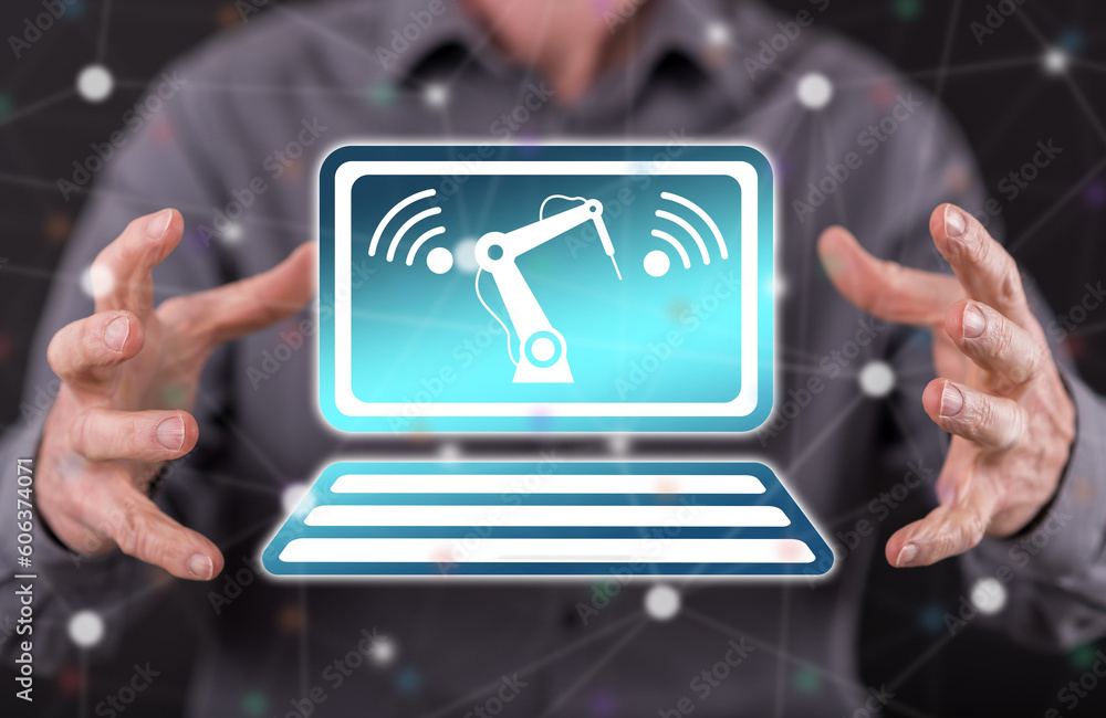 Naklejka premium Concept of industry 4.0