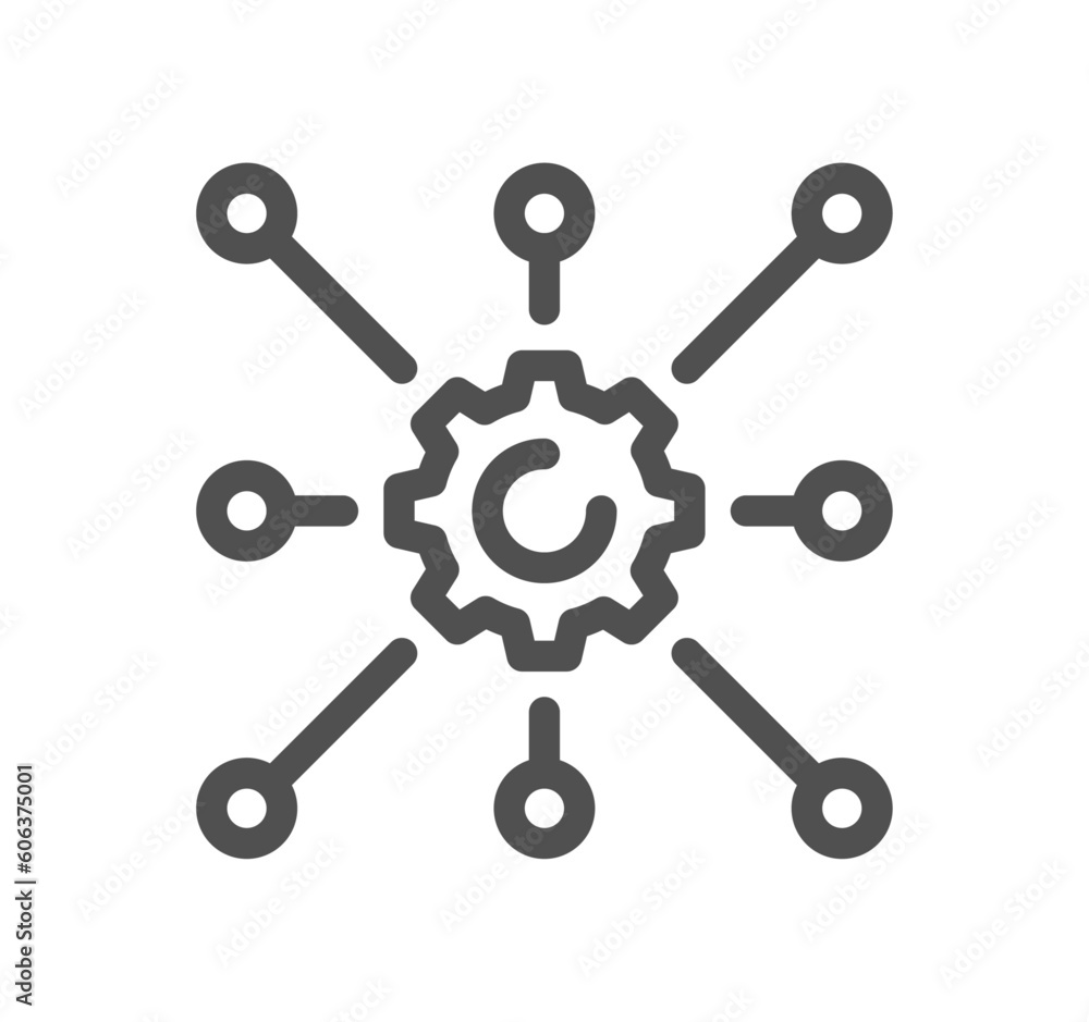 Artificial intelligence related icon outline and linear vector. Artificial intelligence related icon outline and linear vector.