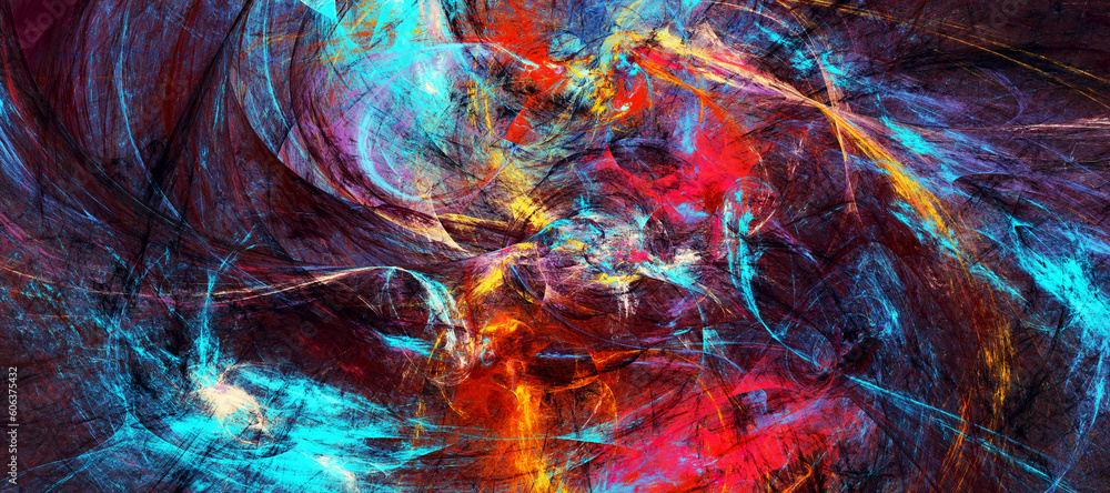 custom made wallpaper toronto digitalArt paint. Bright artistic painting background. Abstract colours pattern. Fractal artwork for creative graphic design