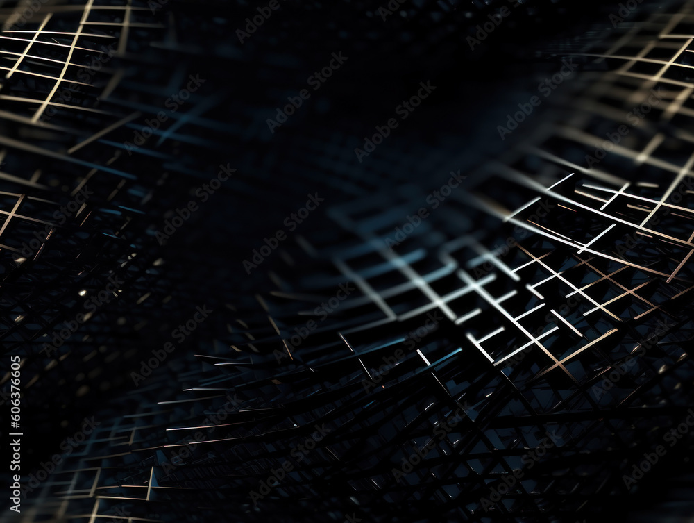 Dark black Geometric grid background Modern dark abstract texture ...