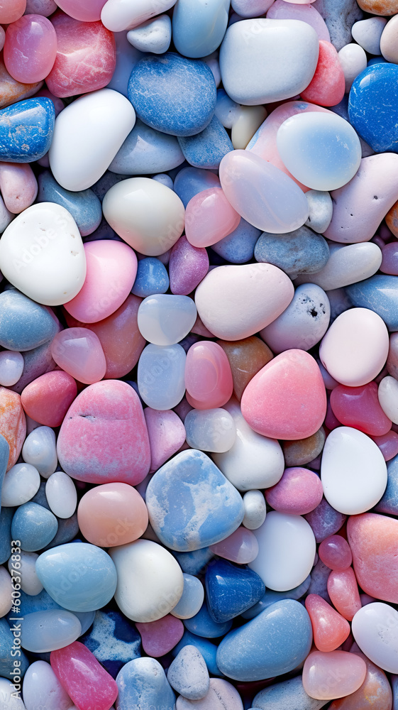 Small stone gravel of various colors background. Generative AI Small stone gravel of various colors background. Generative AI