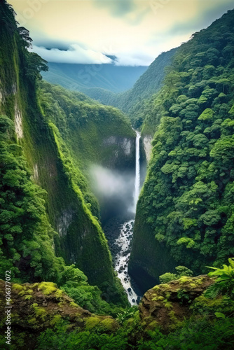 Waterfall in the rainforest