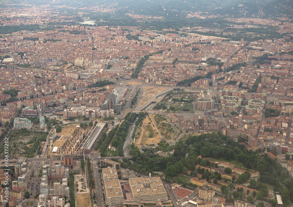 Obraz premium Aerial view of Turin