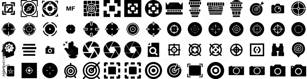 Set Of Focus Icons Isolated Silhouette Solid Icon With Concept, Focus, Goal, Symbol, Objective, Success, Business Infographic Simple Vector Illustration Logo Set Of Focus Icons Isolated Silhouette Solid Icon With Concept, Focus, Goal, Symbol, Objective, Success, Business Infographic Simple Vector Illustration Logo
