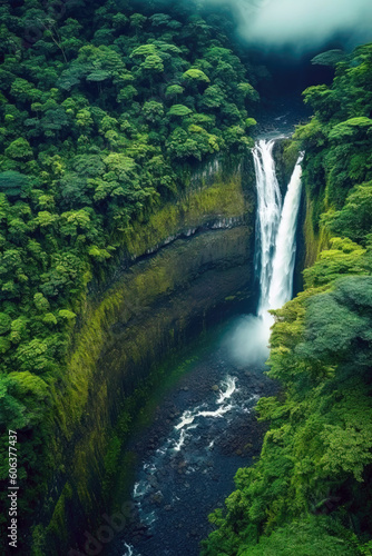 Waterfall in the rainforest