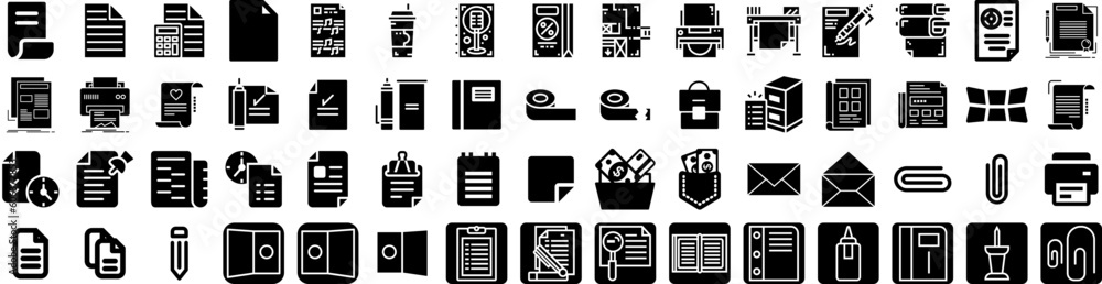 Set Of Paper Icons Isolated Silhouette Solid Icon With Paper, Vintage, Blank, Texture, Pattern, Background, Grunge Infographic Simple Vector Illustration Logo Set Of Paper Icons Isolated Silhouette Solid Icon With Paper, Vintage, Blank, Texture, Pattern, Background, Grunge Infographic Simple Vector Illustration Logo