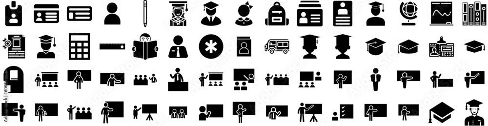 Set Of Student Icons Isolated Silhouette Solid Icon With University, College, Female, Student, Happy, Young, Education Infographic Simple Vector Illustration Logo Set Of Student Icons Isolated Silhouette Solid Icon With University, College, Female, Student, Happy, Young, Education Infographic Simple Vector Illustration Logo