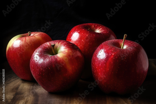 Red apples backtround, tasty apple juicy fruits
 photo