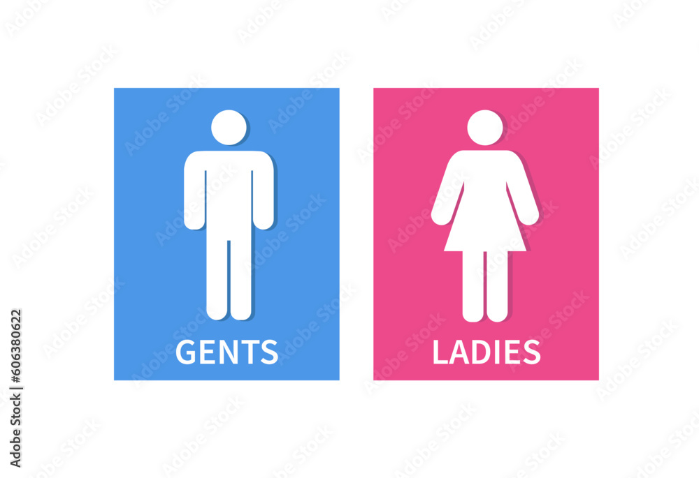 Man and Woman restroom sign. Toilet sign. restroom icon. vector illustration Man and Woman restroom sign. Toilet sign. restroom icon. vector illustration